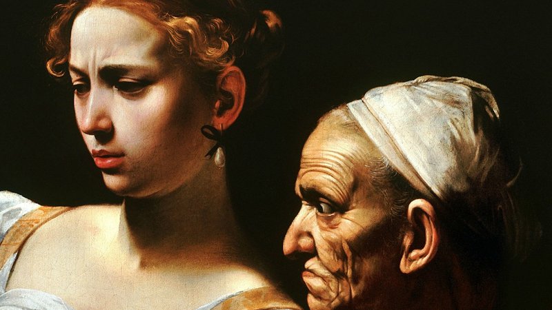 Fotografija: Detajl slike Judita obglavlja Holoferna, ki jo je ustvaril Caravaggio in jo hranijo v Gallerii Nazionale d'Arte Antica v Rimu.