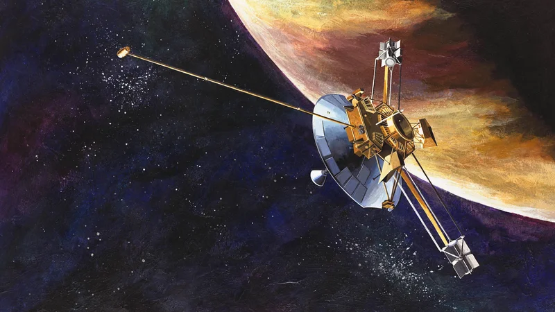 Fotografija: Umetniška upodobitev sonde Pioneer 10 FOTO: Nasa