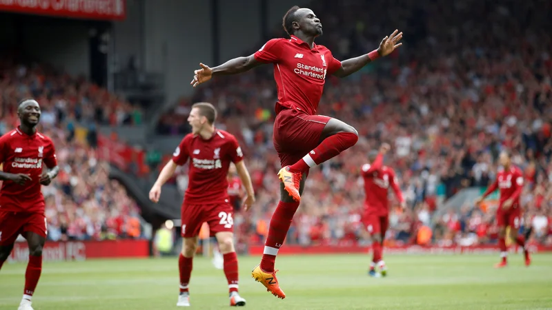 Fotografija: Sadio Mane se odlično počuti v rdečem dresu. FOTO: Reuters