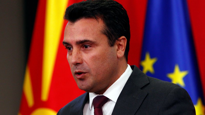 Fotografija: Bivši premier Zoran Zaev stavi na članstvo Severne Makedonije v Natu in na začetek pristopnih pogajanj z EU. Foto: Ognen Teofilovski/Reuters