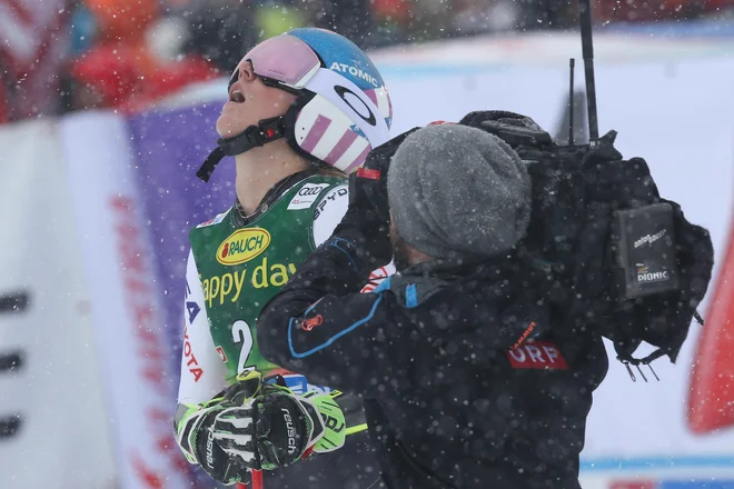 Mikaela Shiffrin je v finalu skočila na stopničke. FOTO: Tomi Lombar/Delo