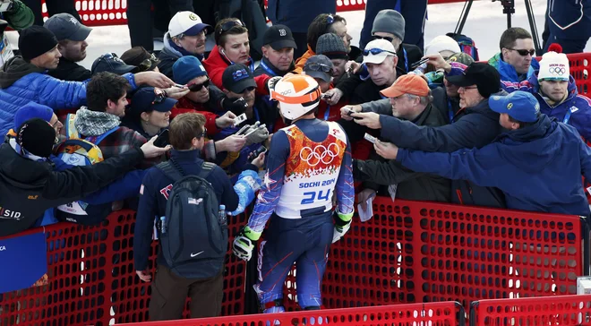 Bode Miller je bil eden najbolj karizmatičnih in posebnih tekmovalcev v zgodovini alpskega smučanja. Za novinarje je bil magnet, a Američan jim ni bil naklonjen. FOTO: Stefano Rellandini/Reuters