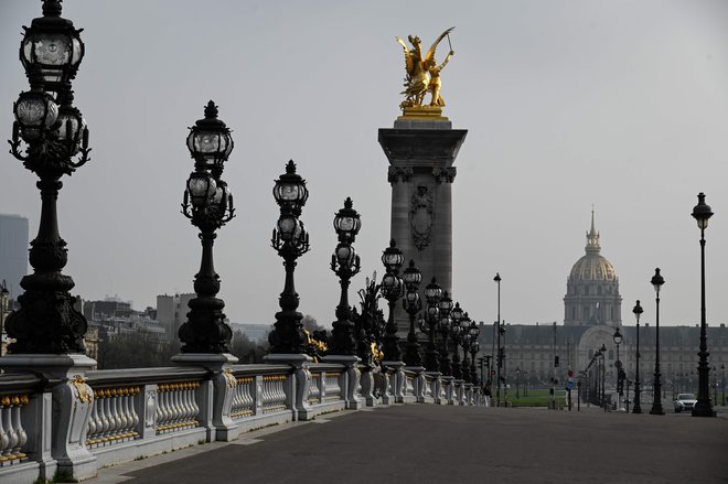 Tudi Pariz je opustošeno mesto. Foto: AFP