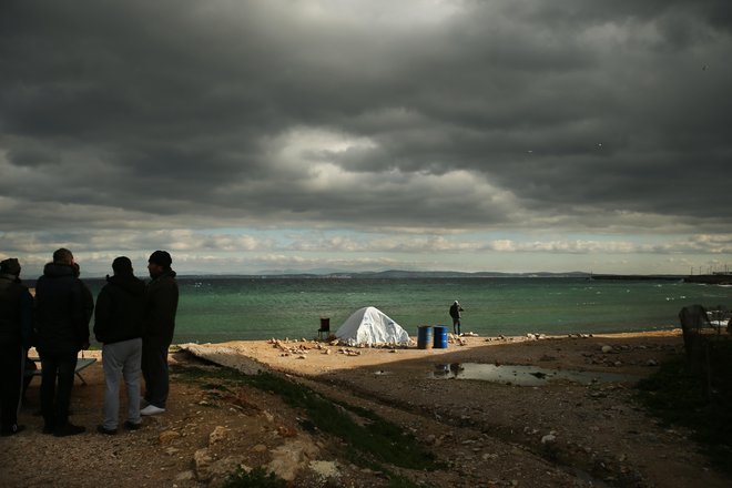 Prizor iz begunskega taborišča na otoku Hios. Foto; Jure Eržen