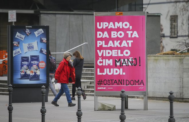 Ljubljana v času samoizolacije, nabolj varno je ostati doma. FOTO: Jože Suhadolnik/Delo