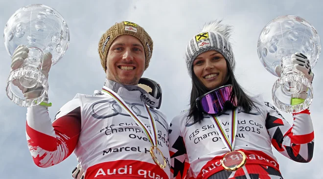 Marcel Hirscher se je lani upokojil, Anna Veith pa ne dosega več takšne tekmovalne ravni kot nekoč. FOTO: Tomi Lombar/Delo