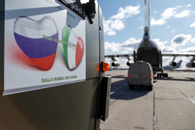 Na pomoč Italiji se pripravlja skupina stotih ruskih strokovnjakov. FOTO: Rusko obrambno ministrstvo via Reuters