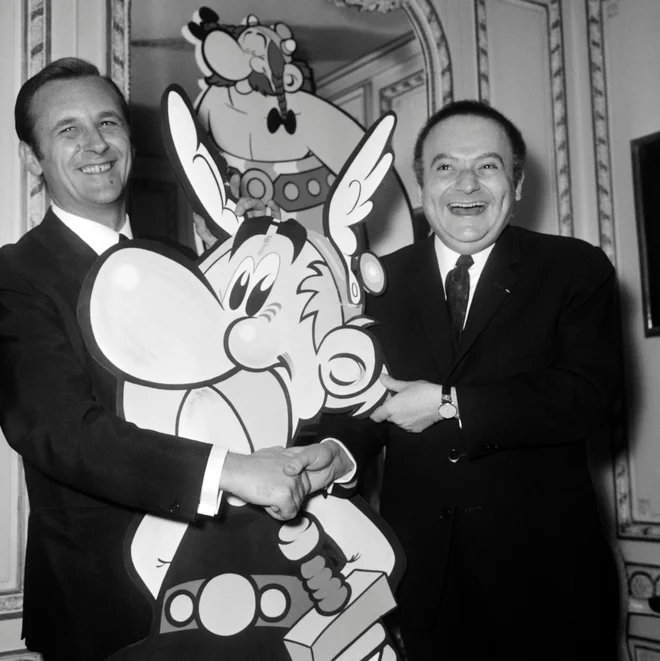 Albert Uderzo (L) in René Goscinny sta bila popoln ustvarjalni tandem. FOTO: AFP