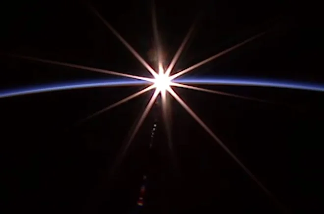 Sončni zahod FOTO: Nasa