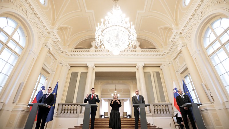 Fotografija: »Kot bomo preživeli krizo, tako bomo živeli po njej,« je poudaril predsednik republike Borut Pahor. FOTO: Daniel Novakovič/STA