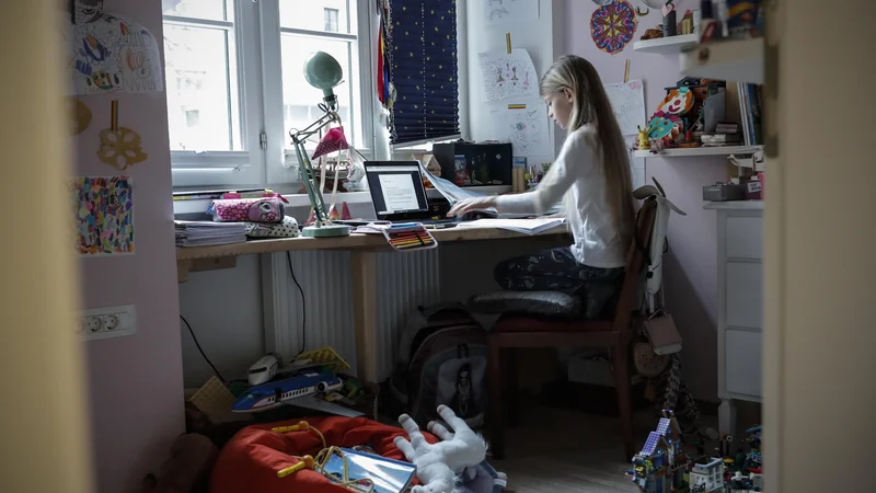 Fotografija: Vse večje so tudi razlike med otroki. Do nekaterih šole v štirinajstih dneh sploh še niso prišle. FOTO: Uroš Hočevar
