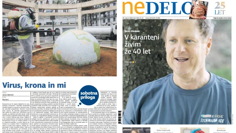 Fotografija: Naslovnici tokratnih številk Sobotne priloge in Nedela. FOTO: Delo