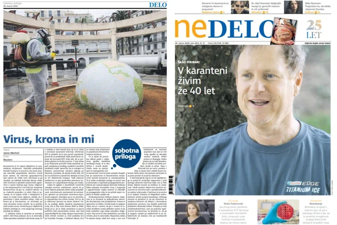 Naslovnici tokratnih številk Sobotne priloge in Nedela. FOTO: Delo&nbsp;