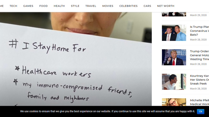 Fotografija: Igralka Natalie Portman prav tako pošilja sporočila iz domače karantene.
