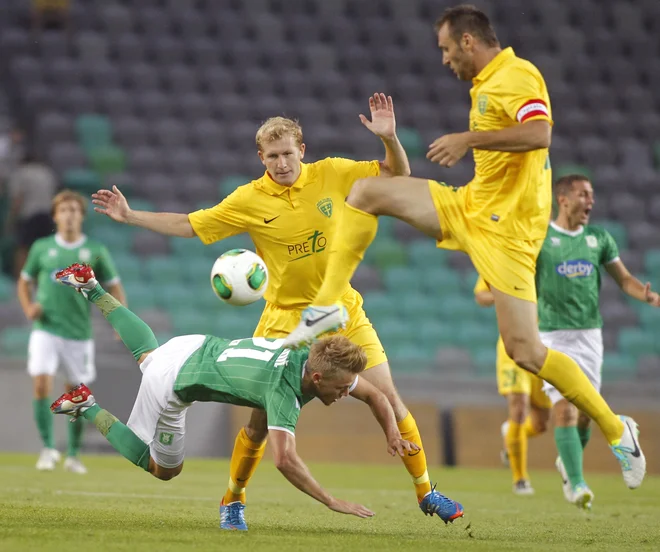 Žilina je leta 2013 v kvalifikacijah za evropsko ligo izločila Olimpijo, po 1:3 v Stožicah je na Slovaškem zmagala z 2:0. FOTO: Tomi Lombar