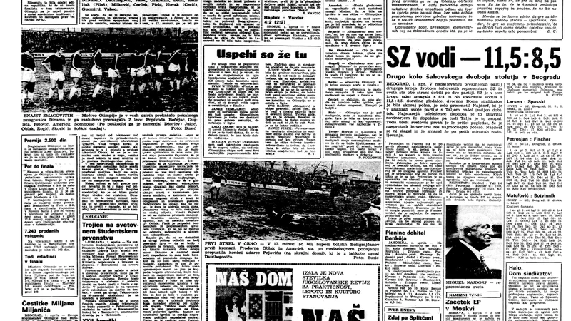 Fotografija: Delov poročevalec Stane Lipar je ob začetku teksta o Olimpijinem podvigu zapisal, da ne gre za prvoaprilsko šalo. Fotodokumentacija Delo