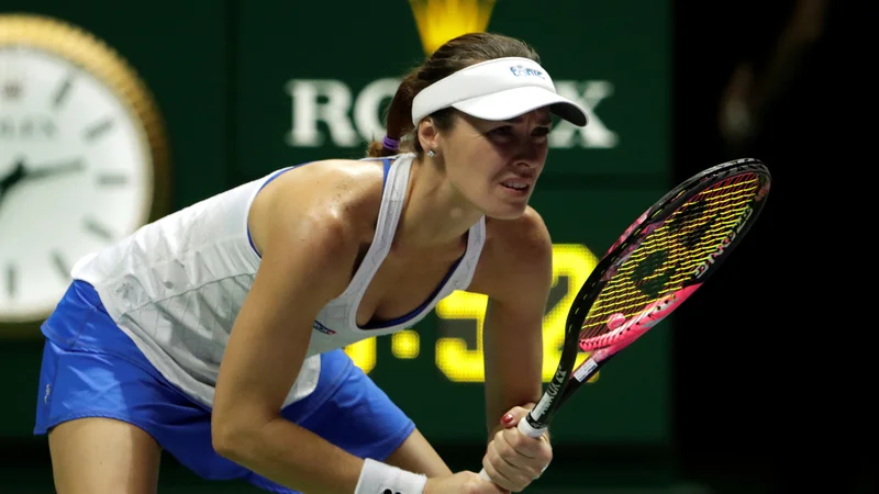 Fotografija: Martina Hingis je zadnjič nastopila na finalnem turnirju WTA v Singapurju oktobra 2017. FOTO: Reuters