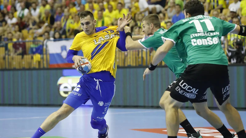 Fotografija: Josip Šarac je na prvi tekmi v ligi prvakov dosegel tri gole. FOTO: Leon Vidic