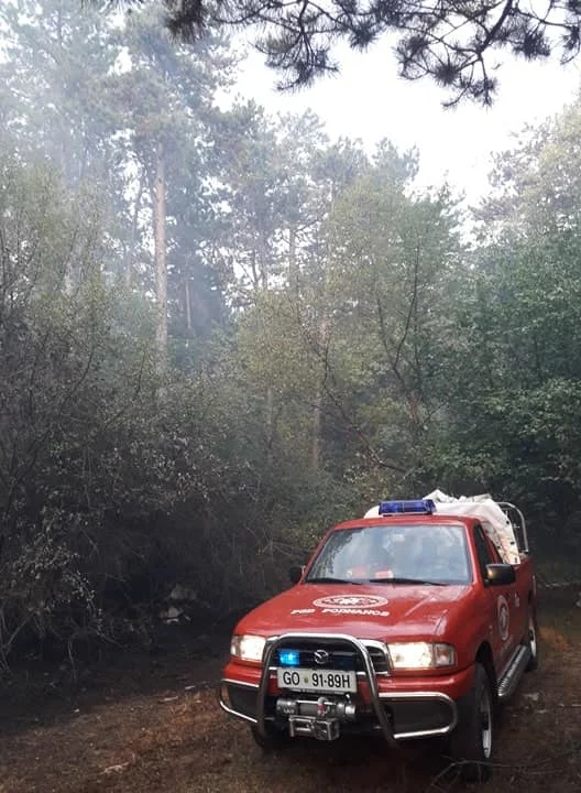 Kljub prepovedi kurjenja na prostem imajo te dni gasilci veliko dela. Slika je simbolična in prikazuje lansko posredovanje gasilcev na območju Cerja. FOTO: PGD Podnanos