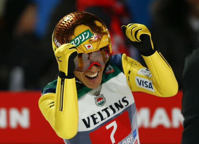 Noriaki Kasai v smučarskih skokih še vedno izjemno uživa. FOTO: Reuters