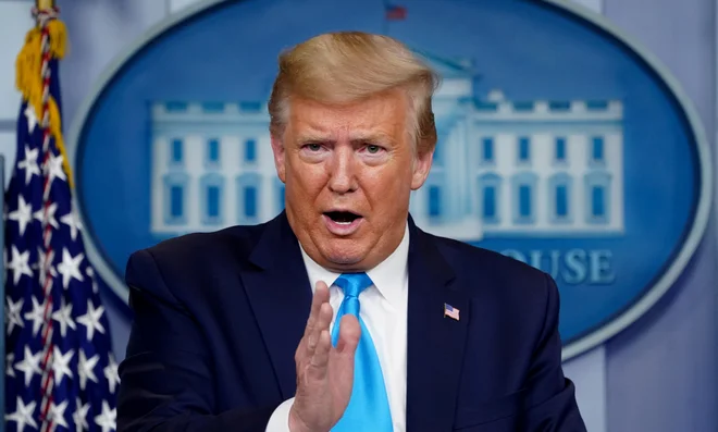 Donald Trump je za Sandersa najnevarnejši predsednik v zgodovini ZDA. Foto Kevin Lamarque Reuters