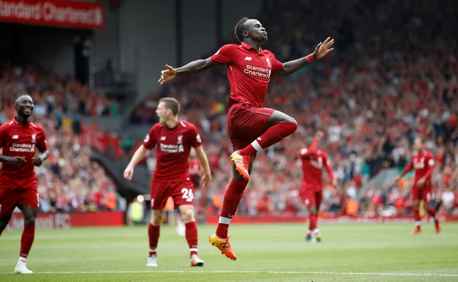 Liverpoolov napadalec Sadio Mane se je veselil dveh zadetkov proti West Hamu. Foto: Reuters<br />
 