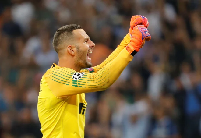 Samir Handanović je bil po zmagi opazno navdušen.