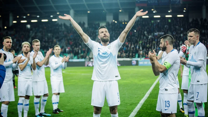 Fotografija: Boštjan Cesar se je letošnjega marca poslovil od reprezentance na tekmi z Belorusijo v Stožicah. FOTO: Sandi Fišer