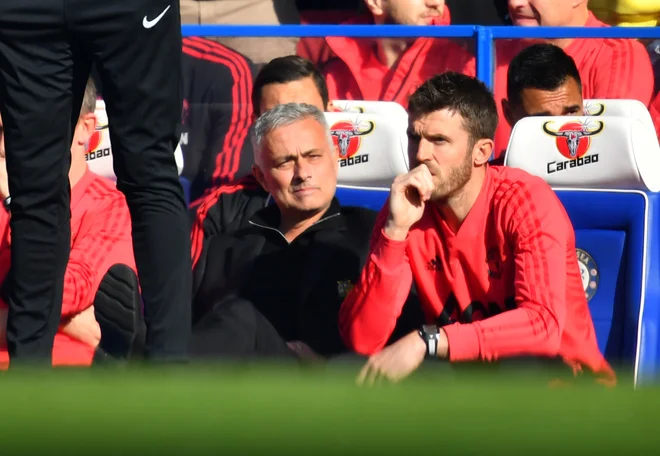 Jose Mourinho in njegov pomočnik Michael Carrick.