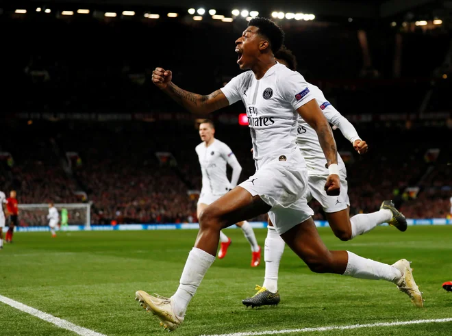 Presnel Kimpembe je bil že osmi strelec PSG v tej sezoni lige prvakov. FOTO: Reuters.