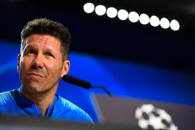 Trener Atletica Diego Simeone se je lotil tekme z Juventusom kot finala lige prvakov. FOTO: AFP