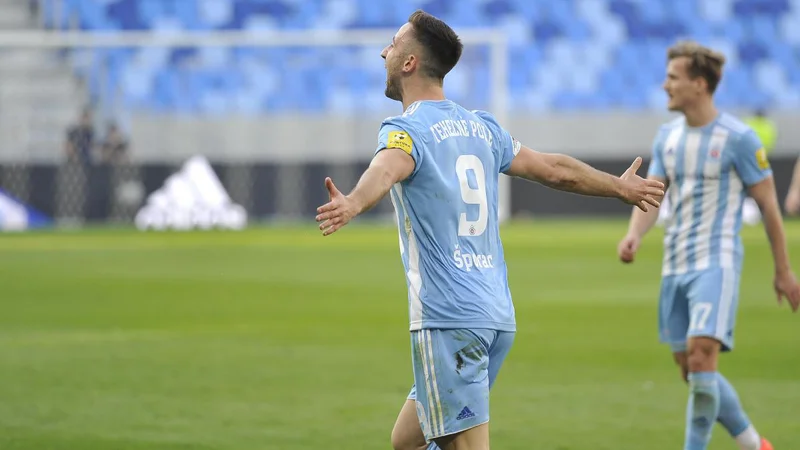 Andraž Šporar je v tej sezoni slovaškega prvenstva zabil že 21 golov. FOTO: Slovan Bratislava