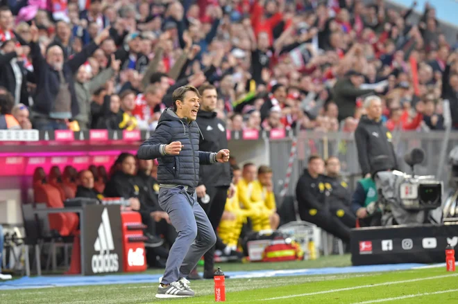 Niko Kovač ni skrival navdušenja in olajšanja po visoki zmagi Bavarcev. FOTO: AFP