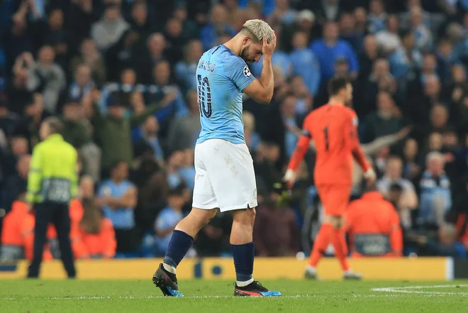 Sergio Agüero po zmagi, ki je bila enaka porazu, ni skrival razočaranja. FOTO: AFP