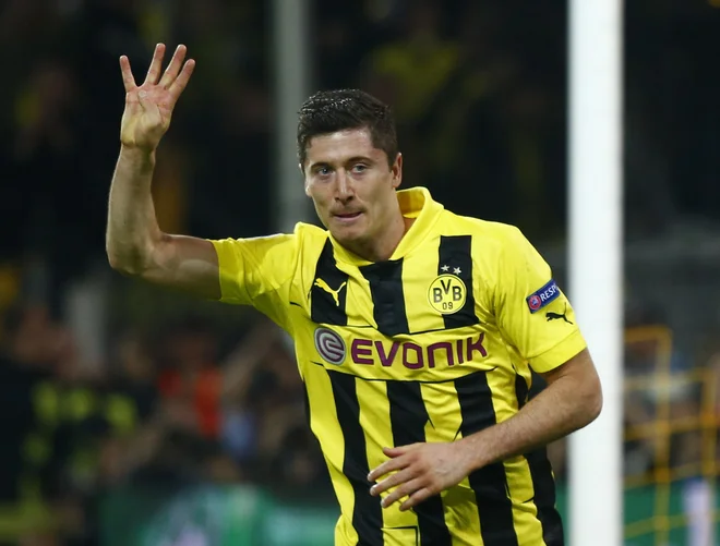 Robert Lewandowski je leta 2013 v majici Borussie zabil kar štiri gole polfinalnemu tekmecu Realu. FOTO: Reuters