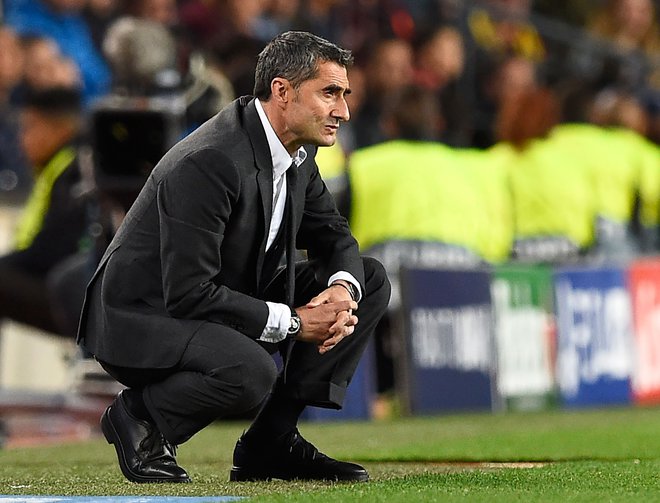 »Dosegli smo odličen rezultat proti odlični ekipi, to je dejstvo,« je po tekmi opazno žarel od sreče Ernesto Valverde. FOTO: AFP