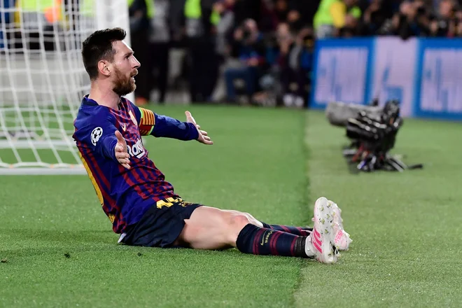 Messi je zabil svoj 600. gol za Katalonce, potem ko je vknjižil prvega natančno 14 let nazaj – 1. maja 2005 v tekmi z Albacetejem. FOTO: AFP