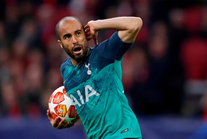 Lucas Moura je popeljal Tottenham v finale s tremi goli proti Ajaxu. FOTO: Reuters