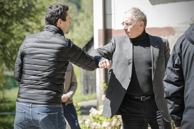 Matej Tonin in Aleš Hojs. FOTO: Uroš Hočevar/Delo