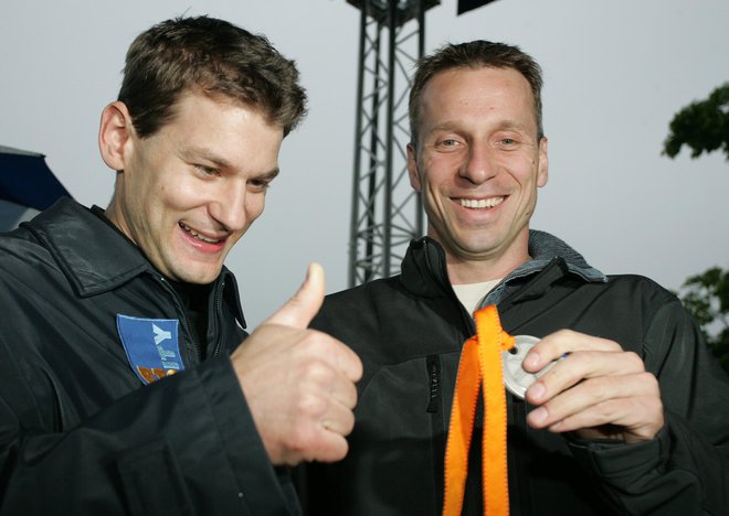 Aljaž Pegan (desno) je enega od vrhuncev v karieri dosegel na evropskem prvenstvu v Ljubljani leta 2013, ko je osvojil naslov evropskega prvaka. FOTO: Igor Zaplatil/Delo