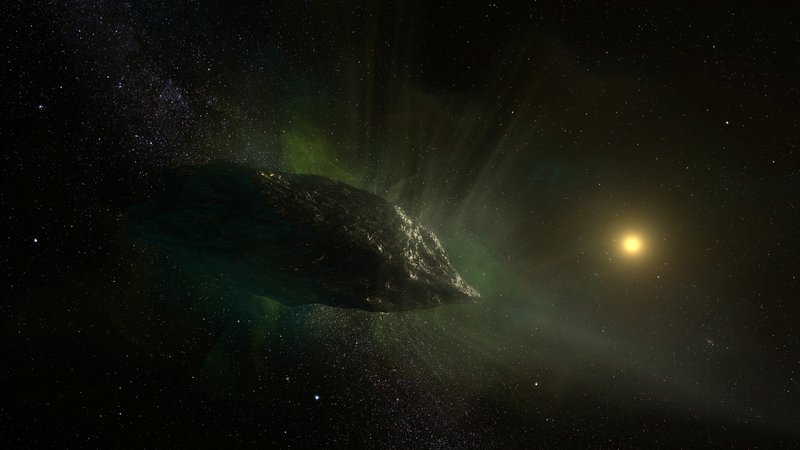 Fotografija: Ilustracija kometa 2I/Borisov. VIR: NRAO/AUI/NSF, S. Dagnello/Reuters