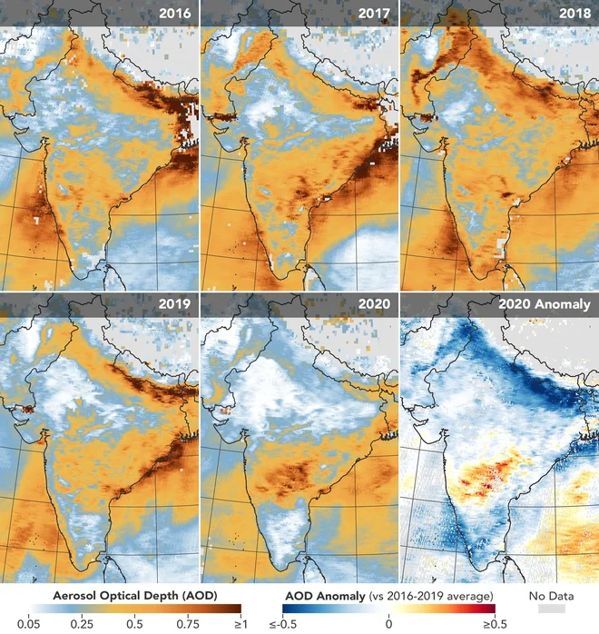 Aerosoli. FOTO: Nasa Earth Observatory