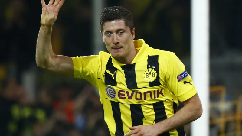 Fotografija: Robert Lewandowski se je veselil štirih golov proti Realu. FOTO: Reuters