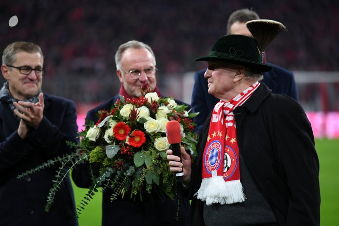 Uli Hoeness in njegov naslednik Karl-Heinz Rummenigge sta več kot dve desetletji skupaj ustavrjala Bayernovo zgodbo o uspehu. FOTO: Reuters