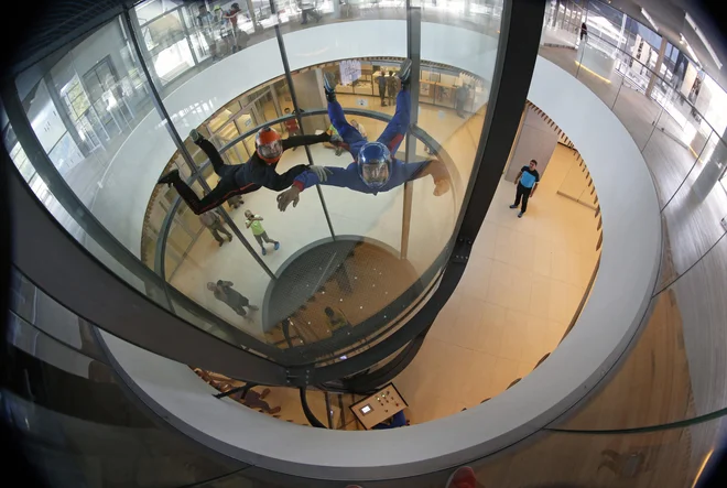 Tudi Nordijski center Planica (na sliki vetrovnik) je bil izbran za ambasadorja nacionalne kampanje za promocijo slovenskega gospodarstva. FOTO: Matej Družnik/Delo