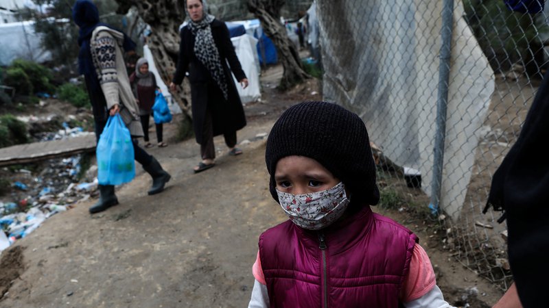 Fotografija: Taborišče Moria na Lesbosu je simbol trpljenja migrantov in beguncev  na grških otokih. FOTO: Elias Marcou/Reuters