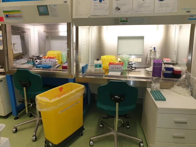 To je prva postaja, kjer za analizo pripravijo vzorce s terena.<br />
Foto arhiv Inštituta za mikrobiologijo In imunologijo