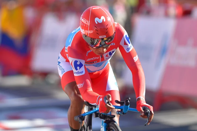 Nairo Quintana je doživel polom, Roglič ga je prehitel za več kot tri minute. FOTO: AFP