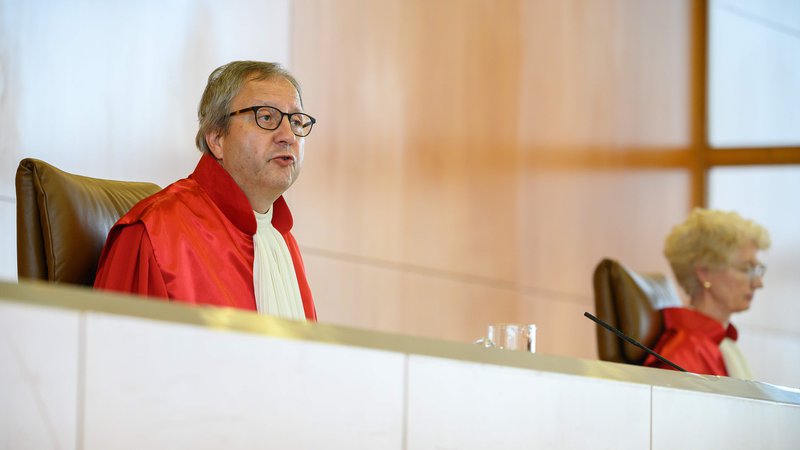 Fotografija: Nemško zvezno ustavno sodišče je v torek povozilo sodbo sodišča EU iz leta 2018. Foto: Sebastian Gollnow/Afp