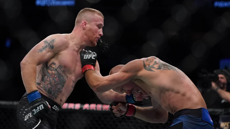 Fotografija: Justin Gaethje (levo) verjame, da lahko preseneti Tonyja Fergusona. FOTO: Reuters